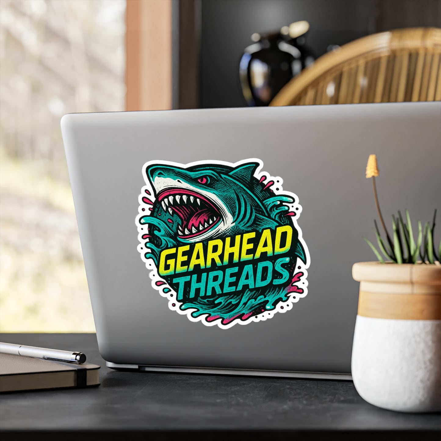 GearHead Threads Shark Sticker