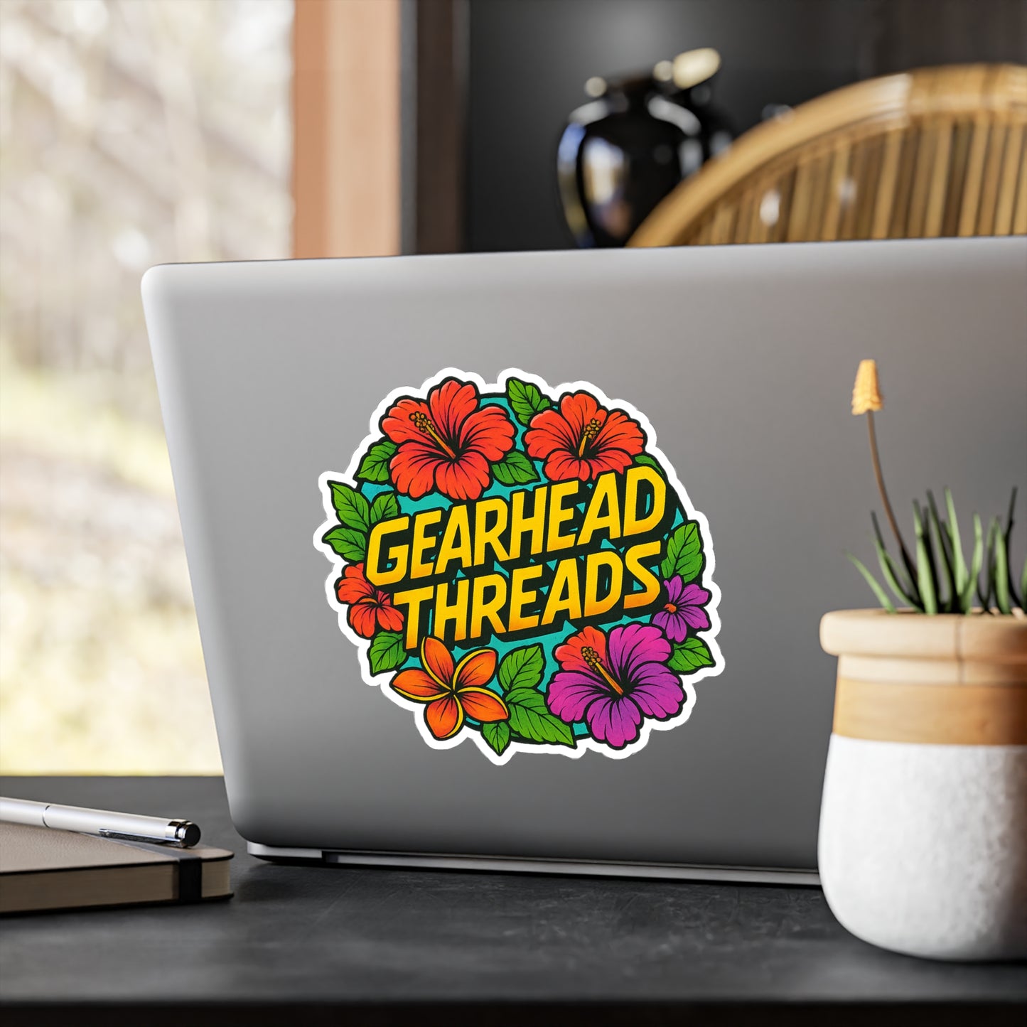 GearHead Threads Floral Sticker
