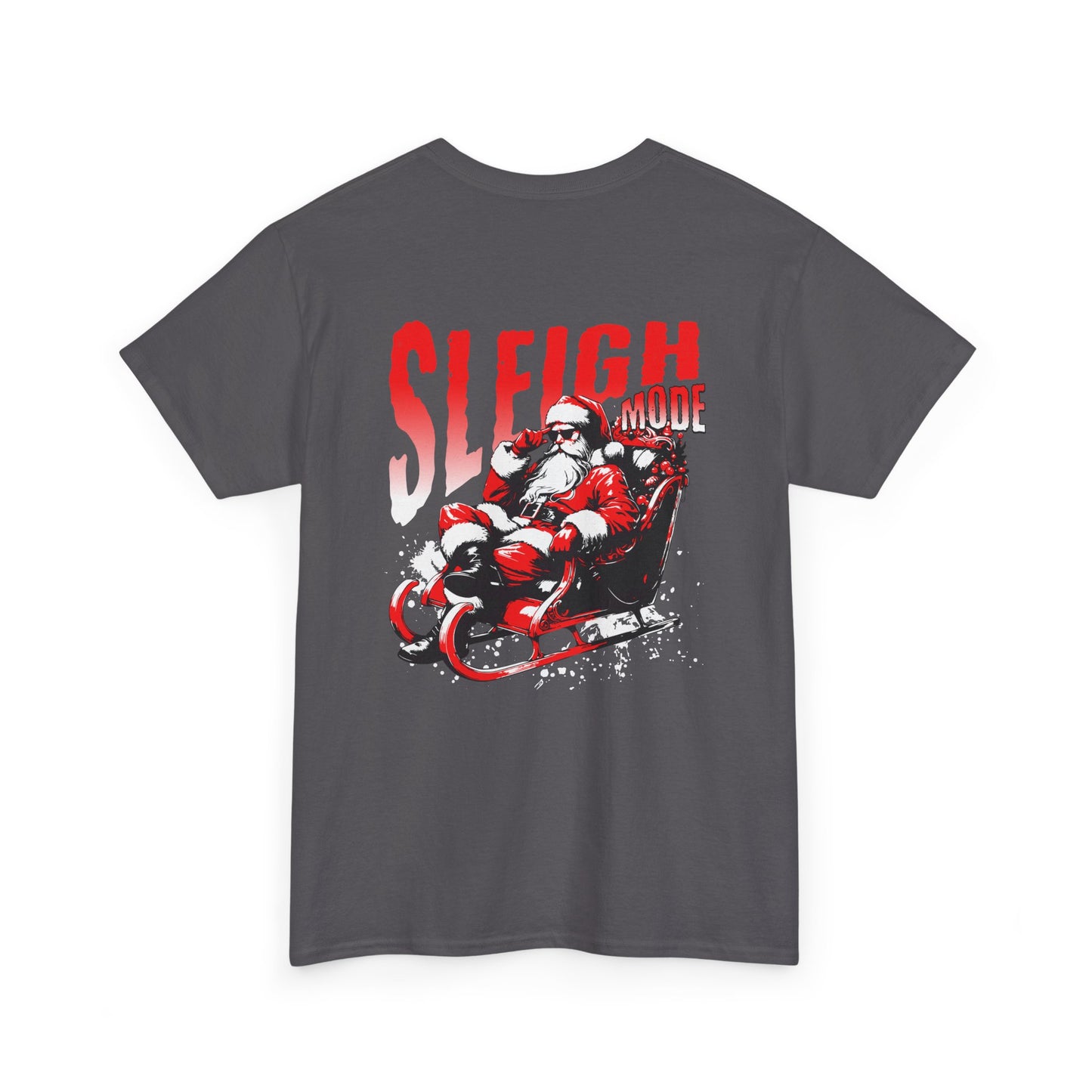 Sleigh Mode T-Shirt — Santa on Motorcycle Christmas Tee