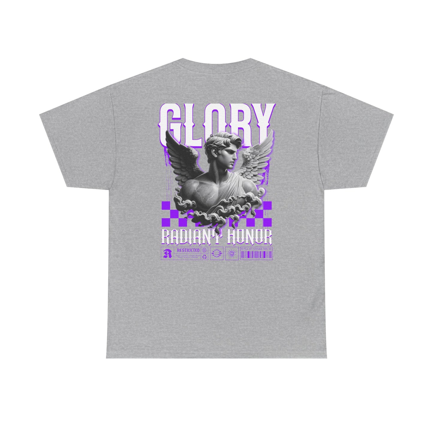 Glory Radiant Honor Tee — Angel Statue Retro Vaporwave Graphic T-Shirt