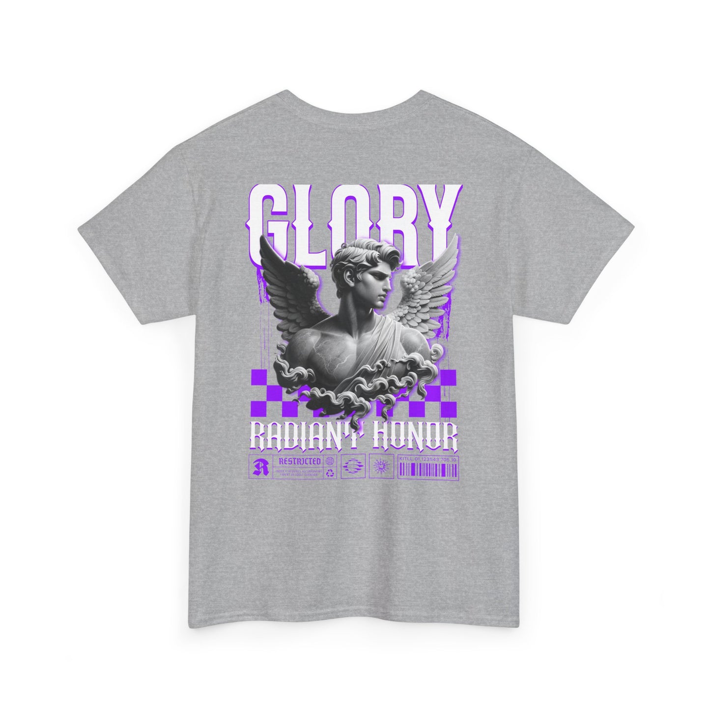 Glory Radiant Honor Tee — Angel Statue Retro Vaporwave Graphic T-Shirt