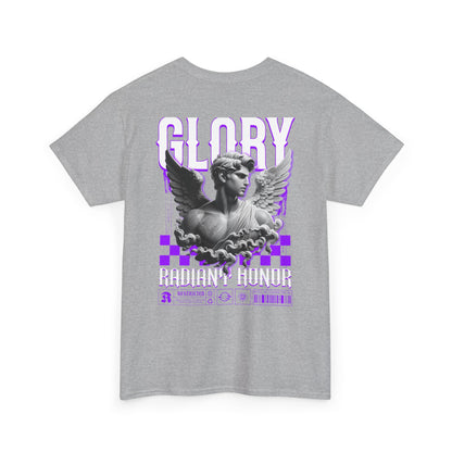 Glory Radiant Honor Tee — Angel Statue Retro Vaporwave Graphic T-Shirt