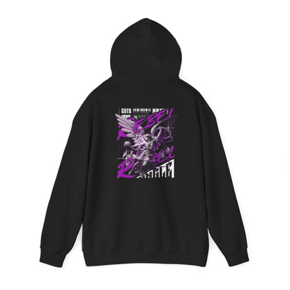 Limitless Angel Graphic Hoodie — Purple Neon Streetwear Pullover