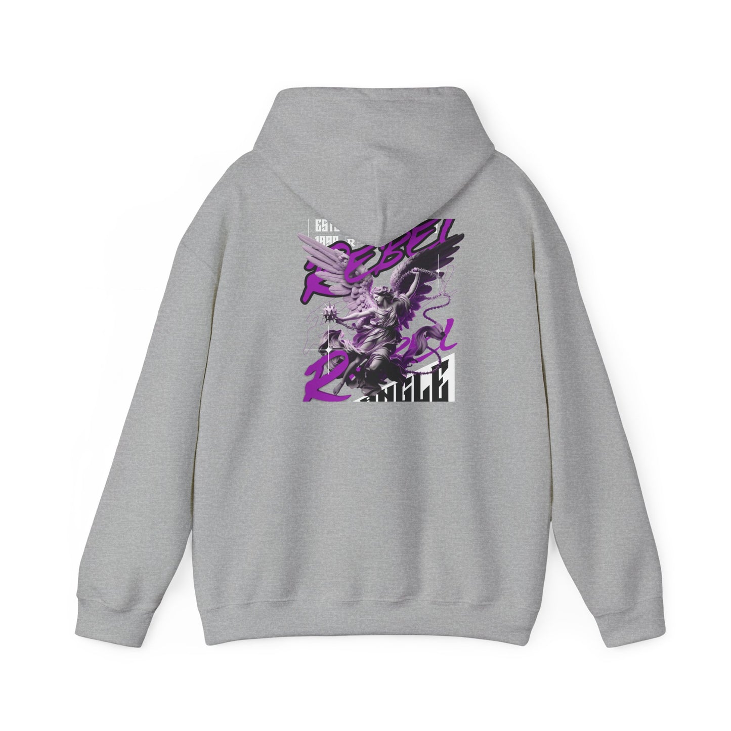 Limitless Angel Graphic Hoodie — Purple Neon Streetwear Pullover