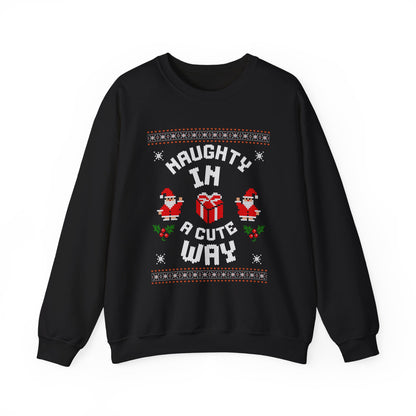 "Naughty (In A Cute Way)" Christmas Ugly Sweater Design