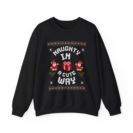 "Naughty (In A Cute Way)" Christmas Ugly Sweater Design