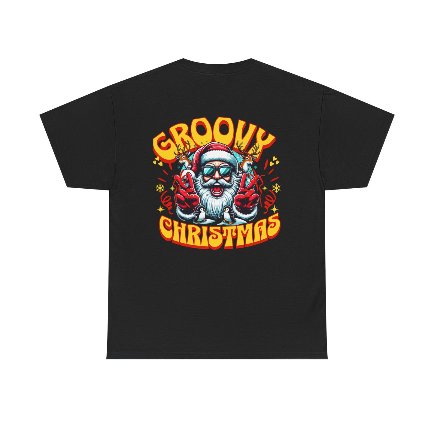 Groovy Christmas Tee — Retro Santa Holiday T‑Shirt