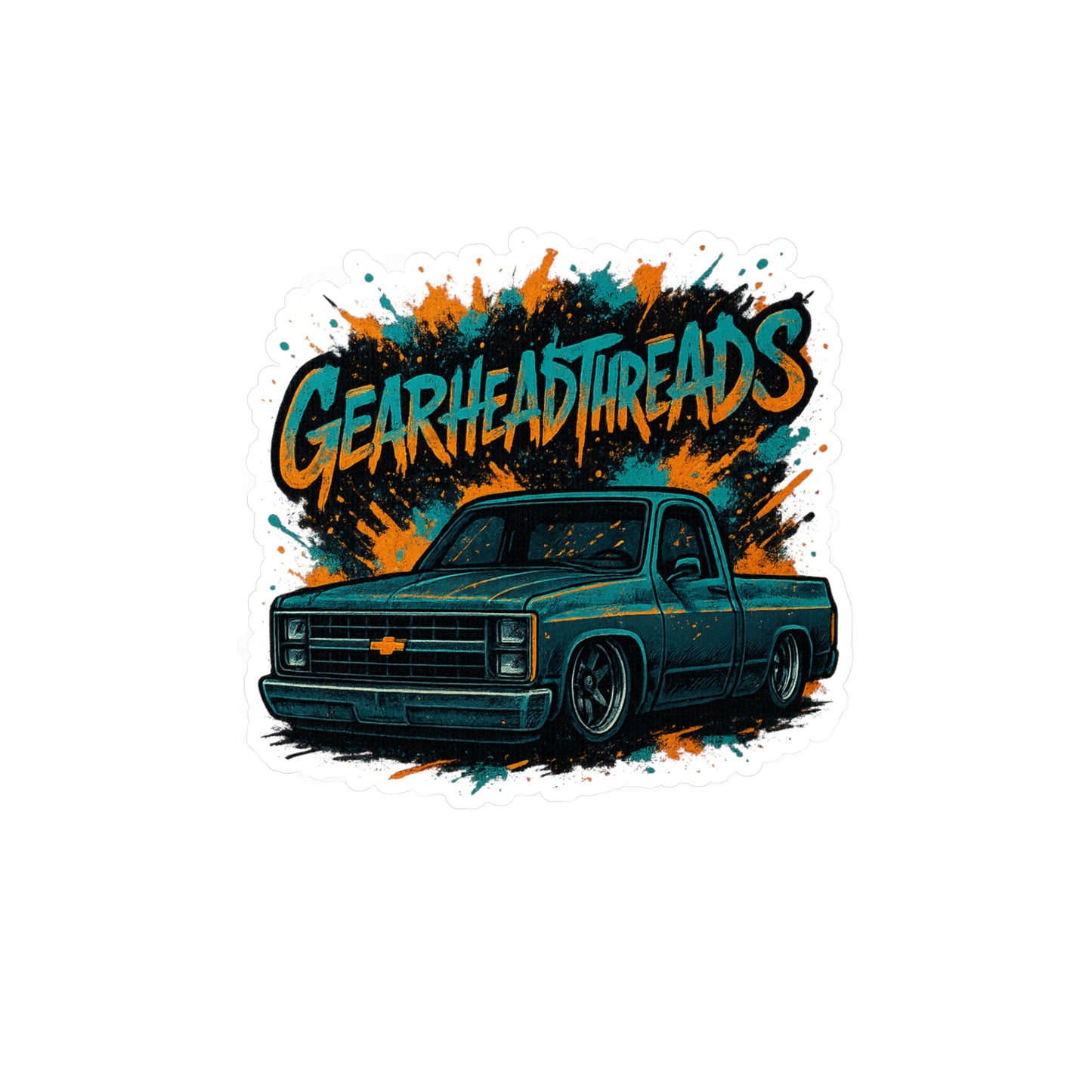 GearHead Threads Lowered Chevy Sticker