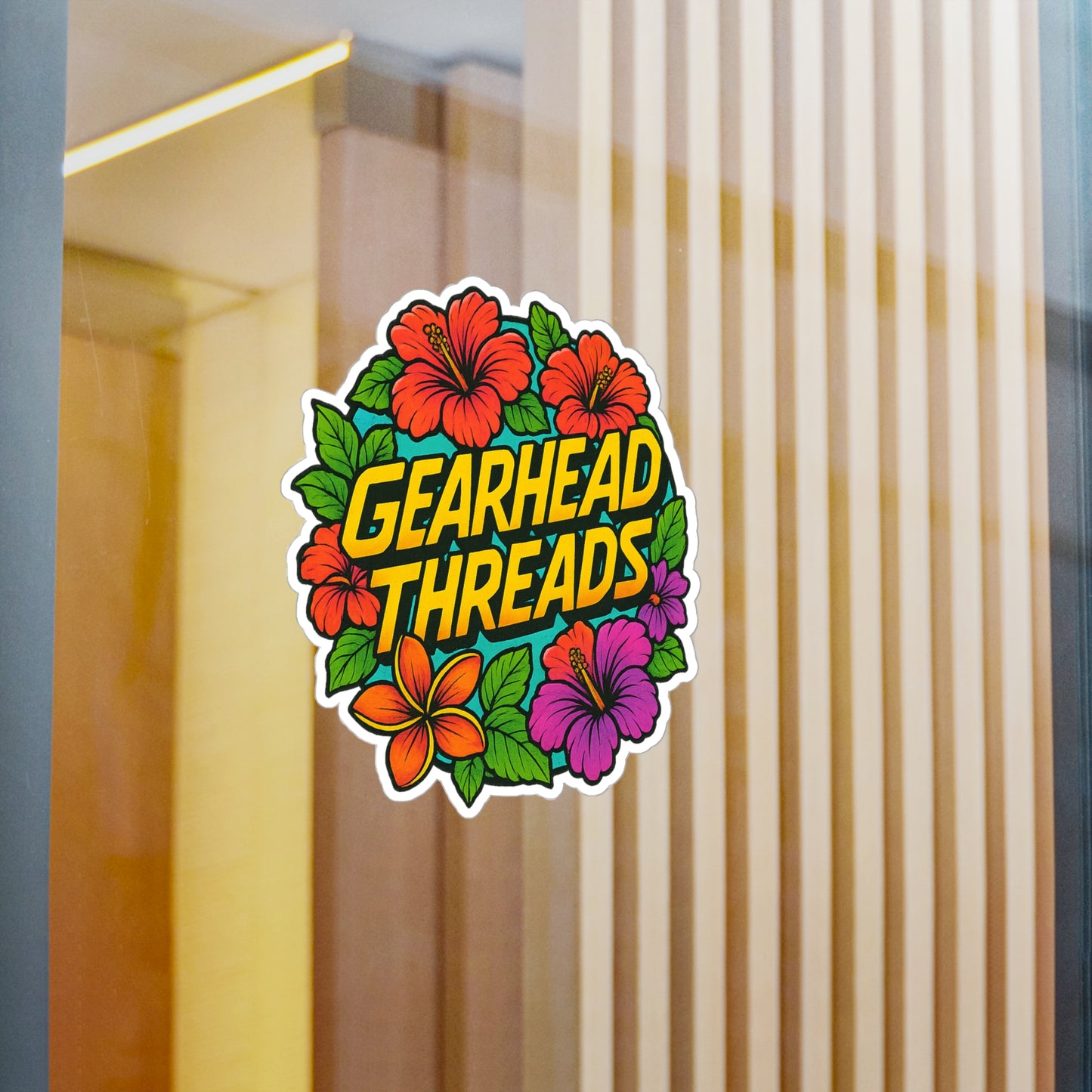 GearHead Threads Floral Sticker