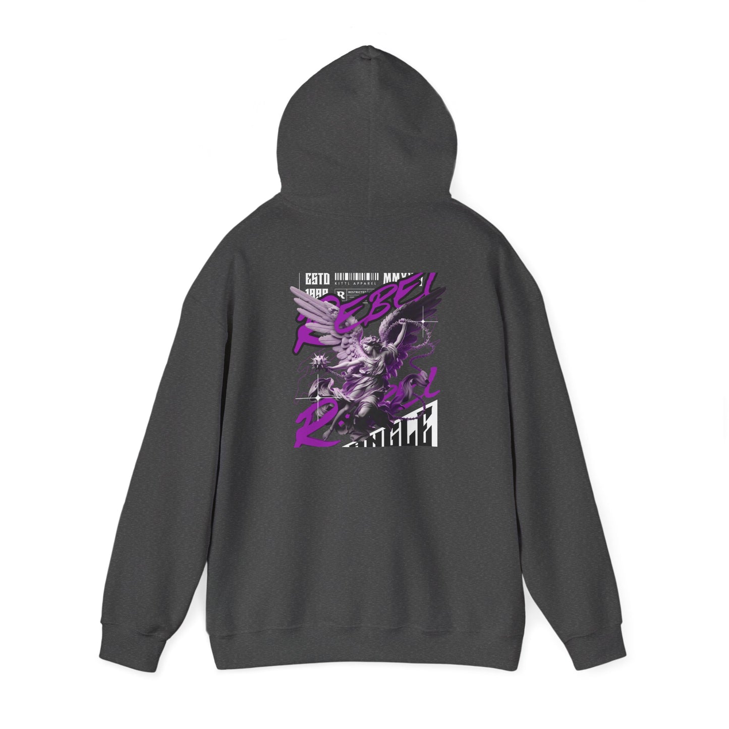 Limitless Angel Graphic Hoodie — Purple Neon Streetwear Pullover