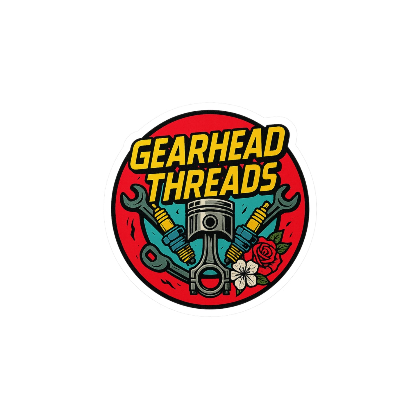 GearHead Threads Automotive Sticker