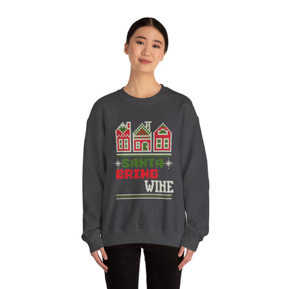 'Santa Bring Wine' Festive Holiday Crewneck