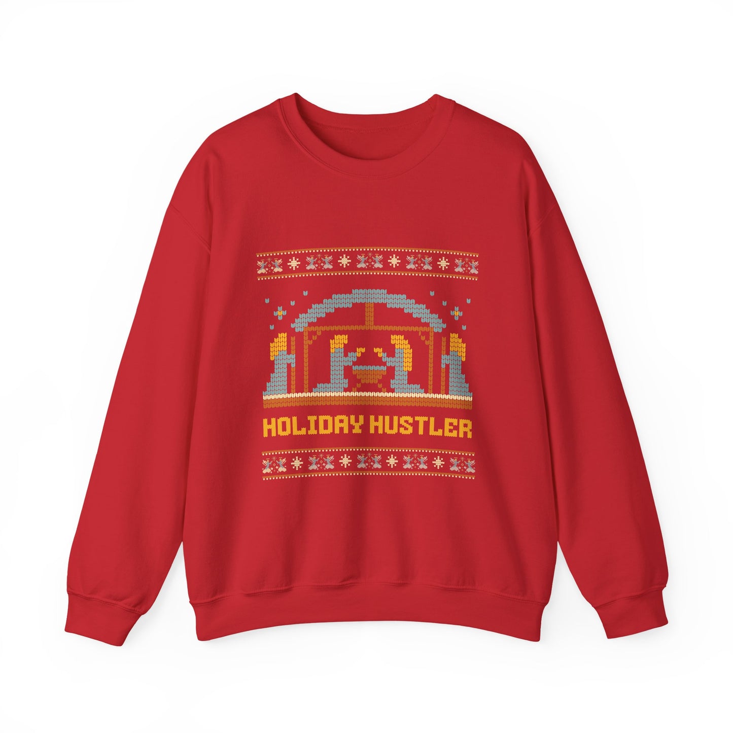 Holiday Hustler Funny Christmas Ugly Sweater Style
