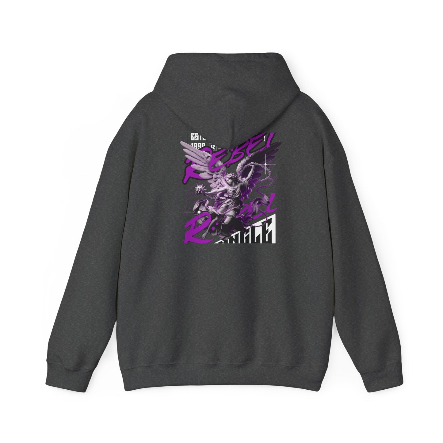 Limitless Angel Graphic Hoodie — Purple Neon Streetwear Pullover