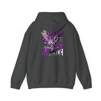 Limitless Angel Graphic Hoodie — Purple Neon Streetwear Pullover