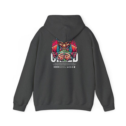 Hoodie — 'Greed' Graphic Back with Wild Heart Chest Logo