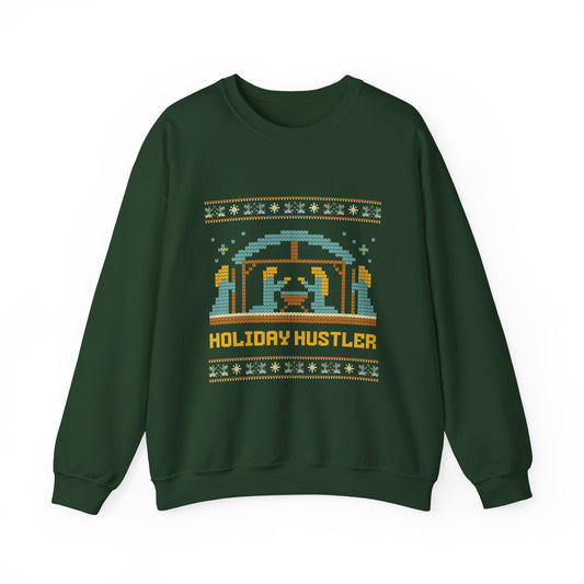 Holiday Hustler Funny Christmas Ugly Sweater Style