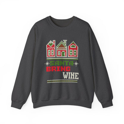 'Santa Bring Wine' Festive Holiday Crewneck
