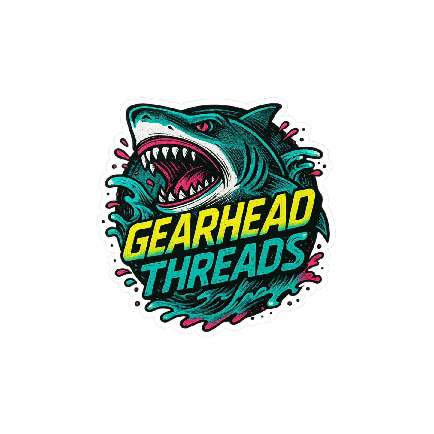 GearHead Threads Shark Sticker