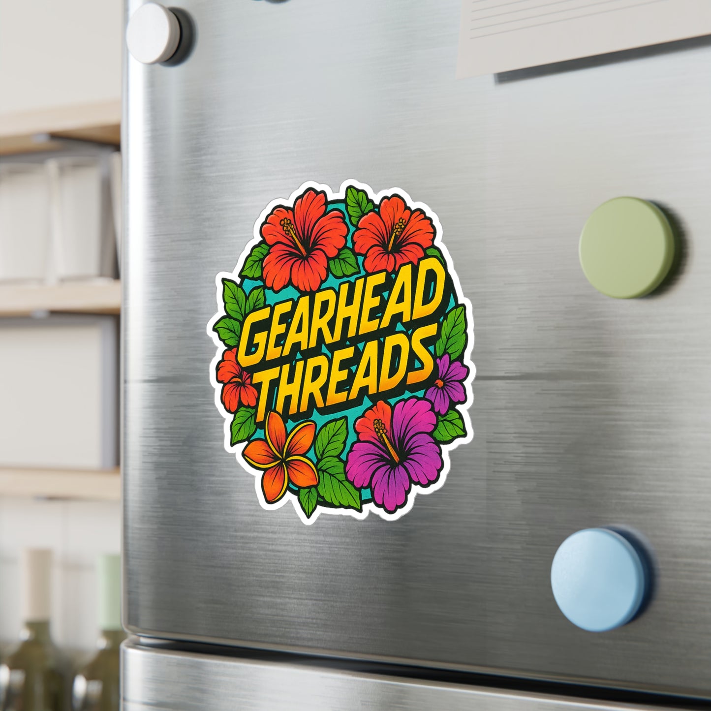 GearHead Threads Floral Sticker