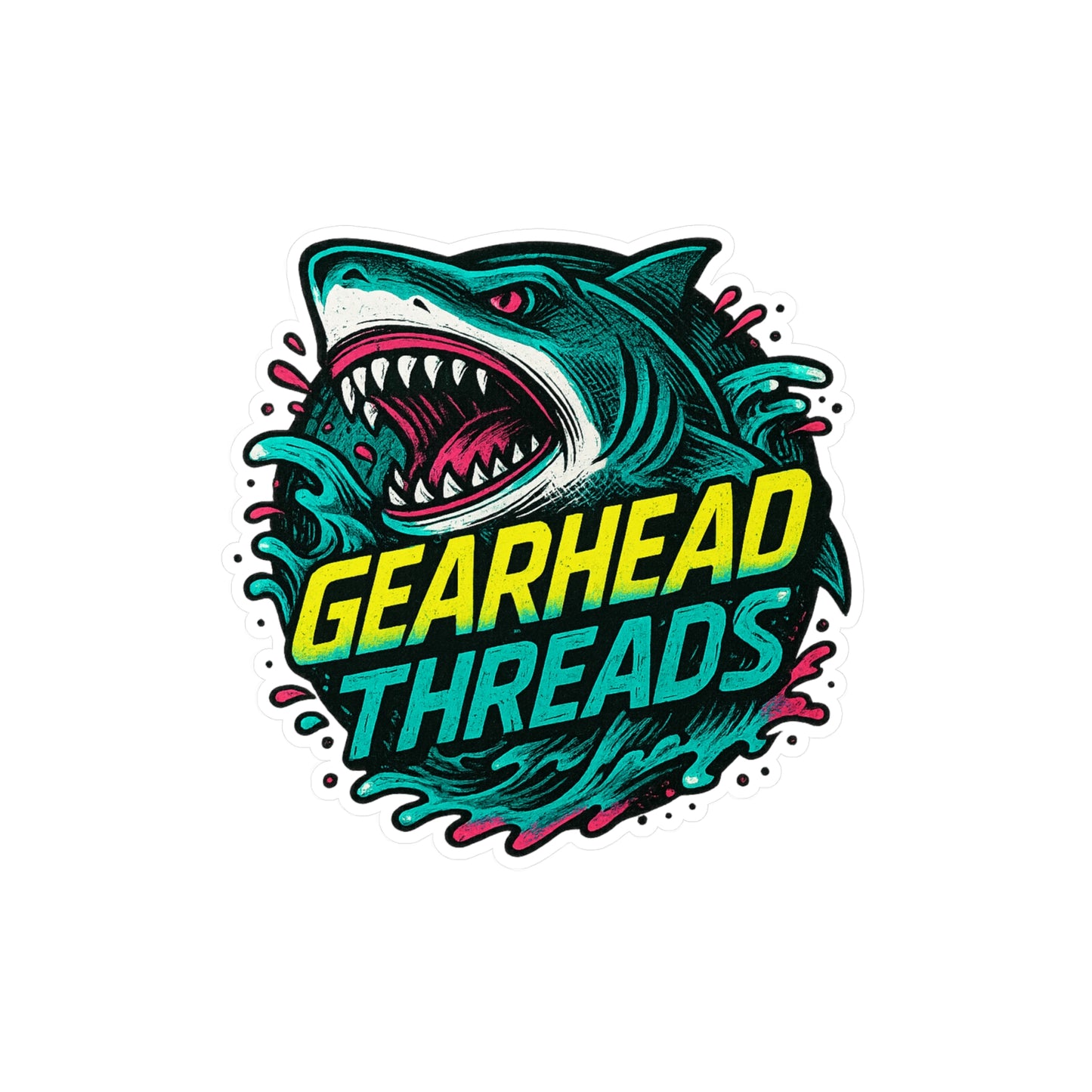 GearHead Threads Shark Sticker