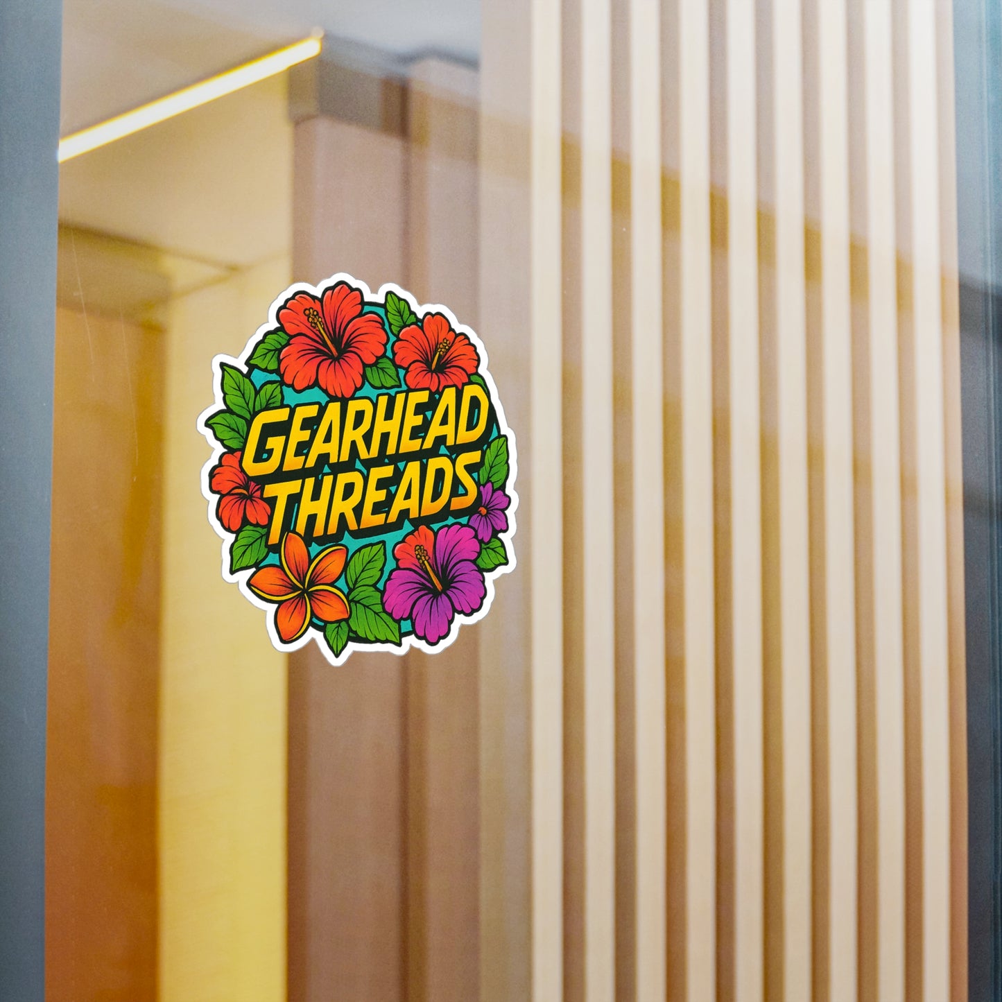 GearHead Threads Floral Sticker