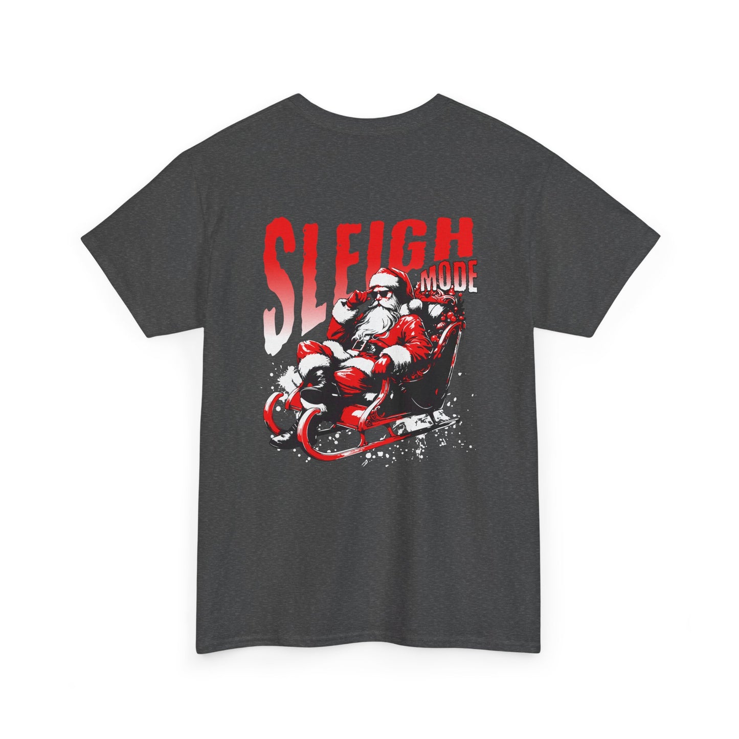 Sleigh Mode T-Shirt — Santa on Motorcycle Christmas Tee
