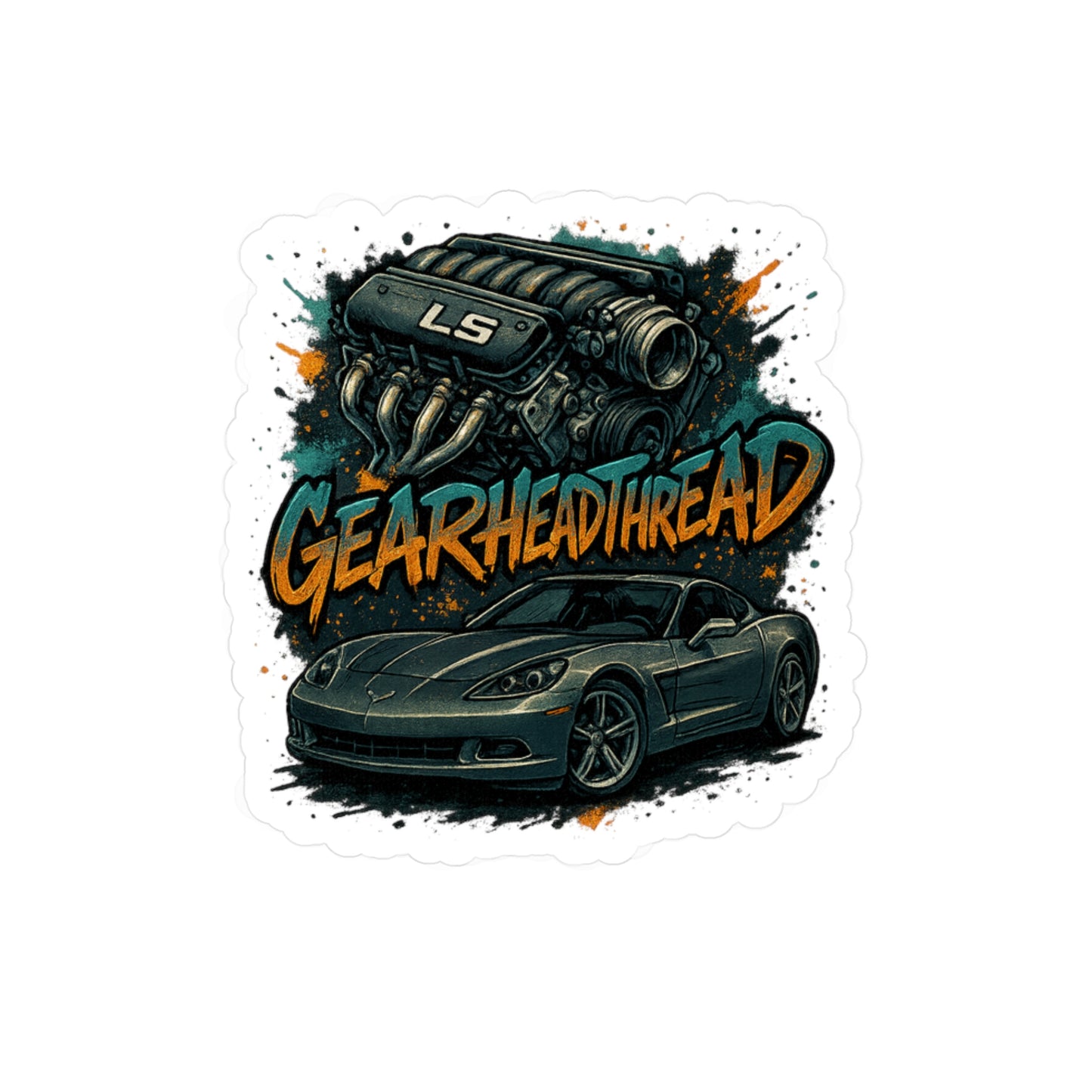 GearHead Threads Corvette Sticker