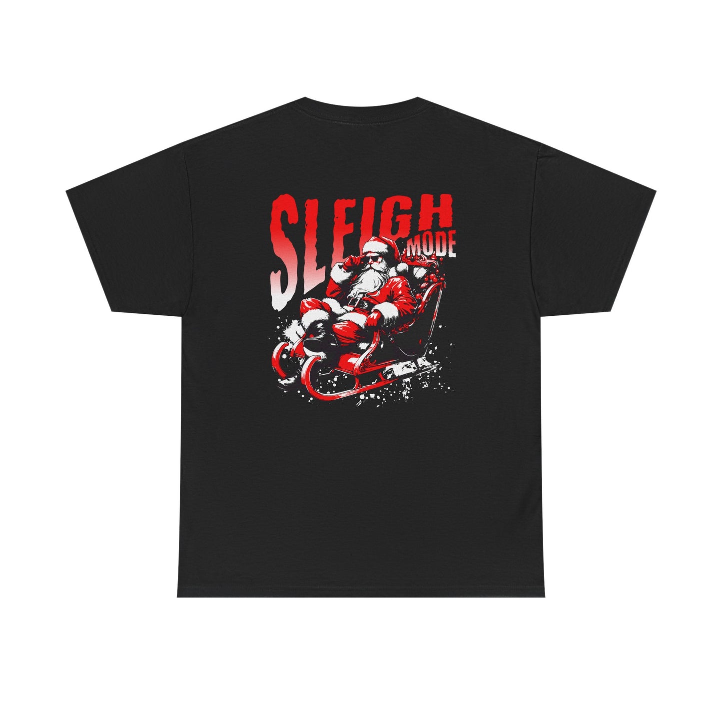Sleigh Mode T-Shirt — Santa on Motorcycle Christmas Tee