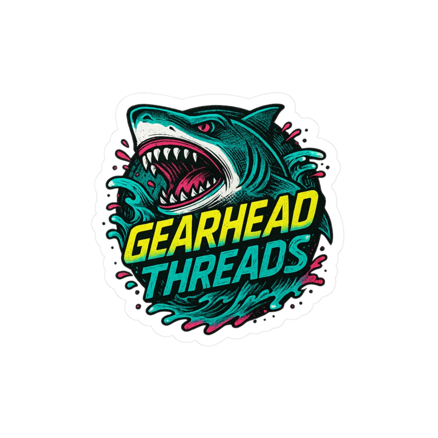 GearHead Threads Shark Sticker