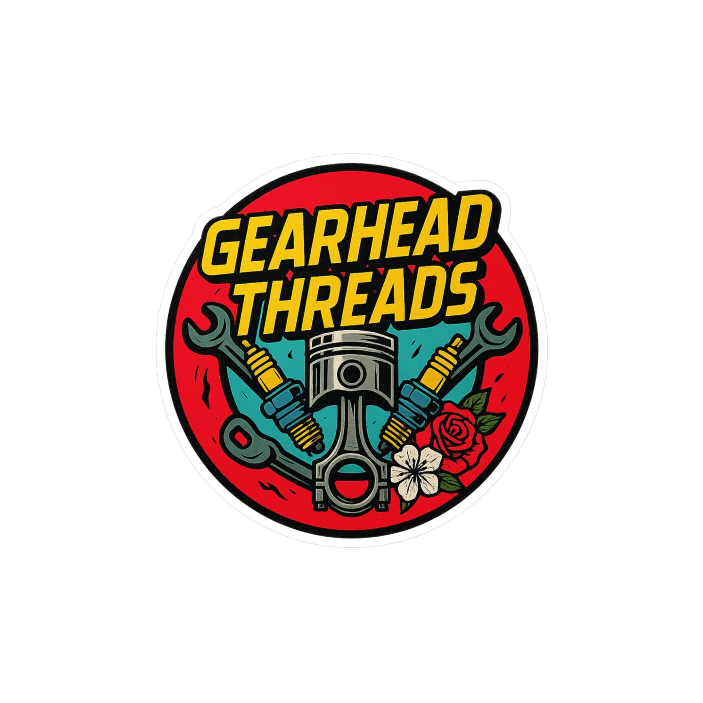 GearHead Threads Automotive Sticker