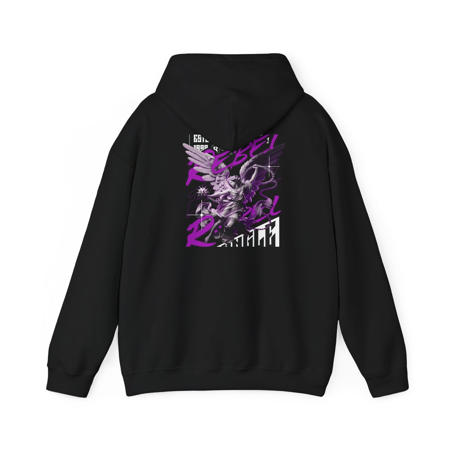 Limitless Angel Graphic Hoodie — Purple Neon Streetwear Pullover