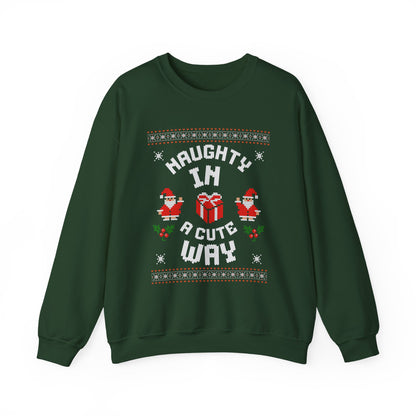 "Naughty (In A Cute Way)" Christmas Ugly Sweater Design