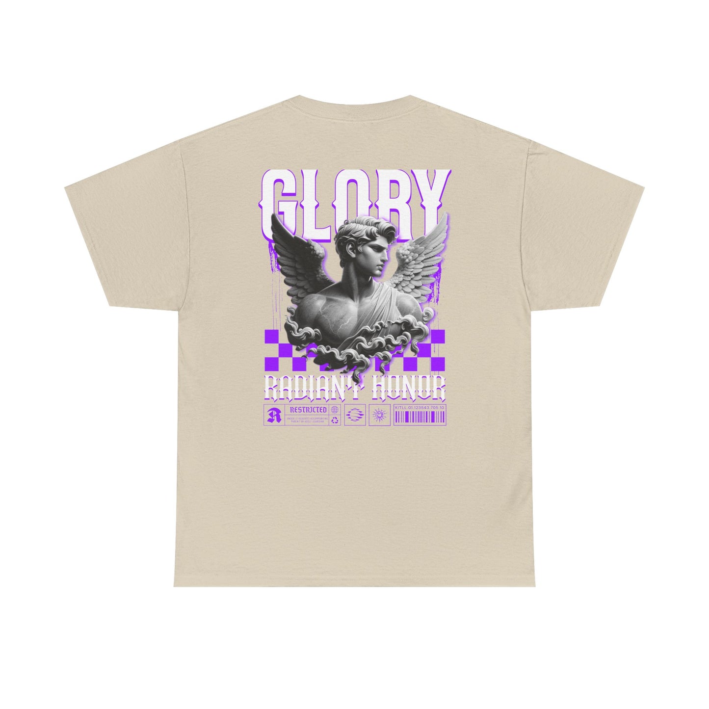 Glory Radiant Honor Tee — Angel Statue Retro Vaporwave Graphic T-Shirt