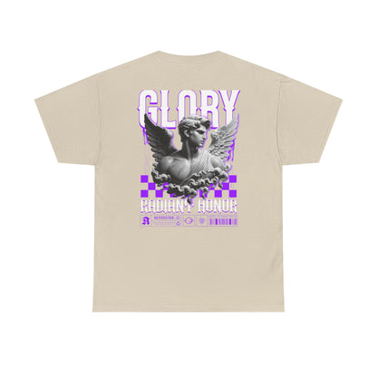 Glory Radiant Honor Tee — Angel Statue Retro Vaporwave Graphic T-Shirt
