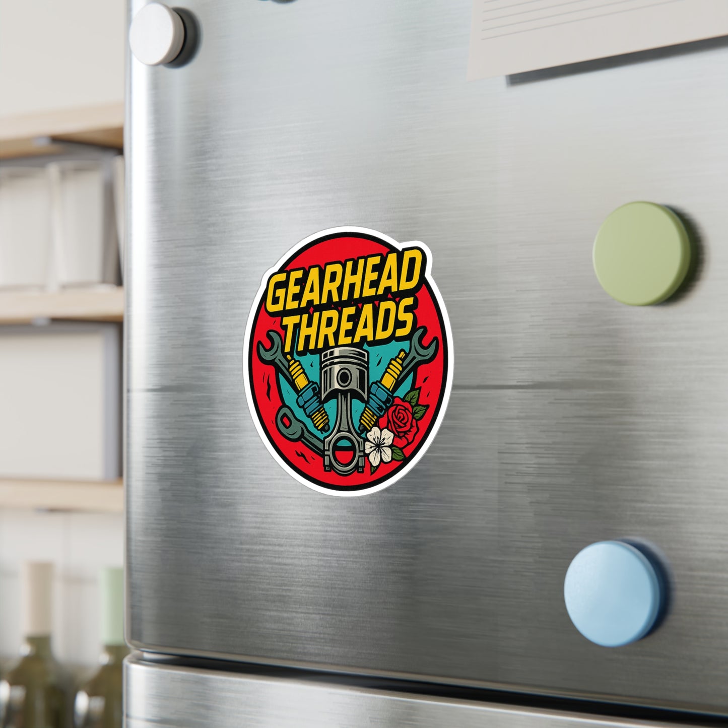 GearHead Threads Automotive Sticker