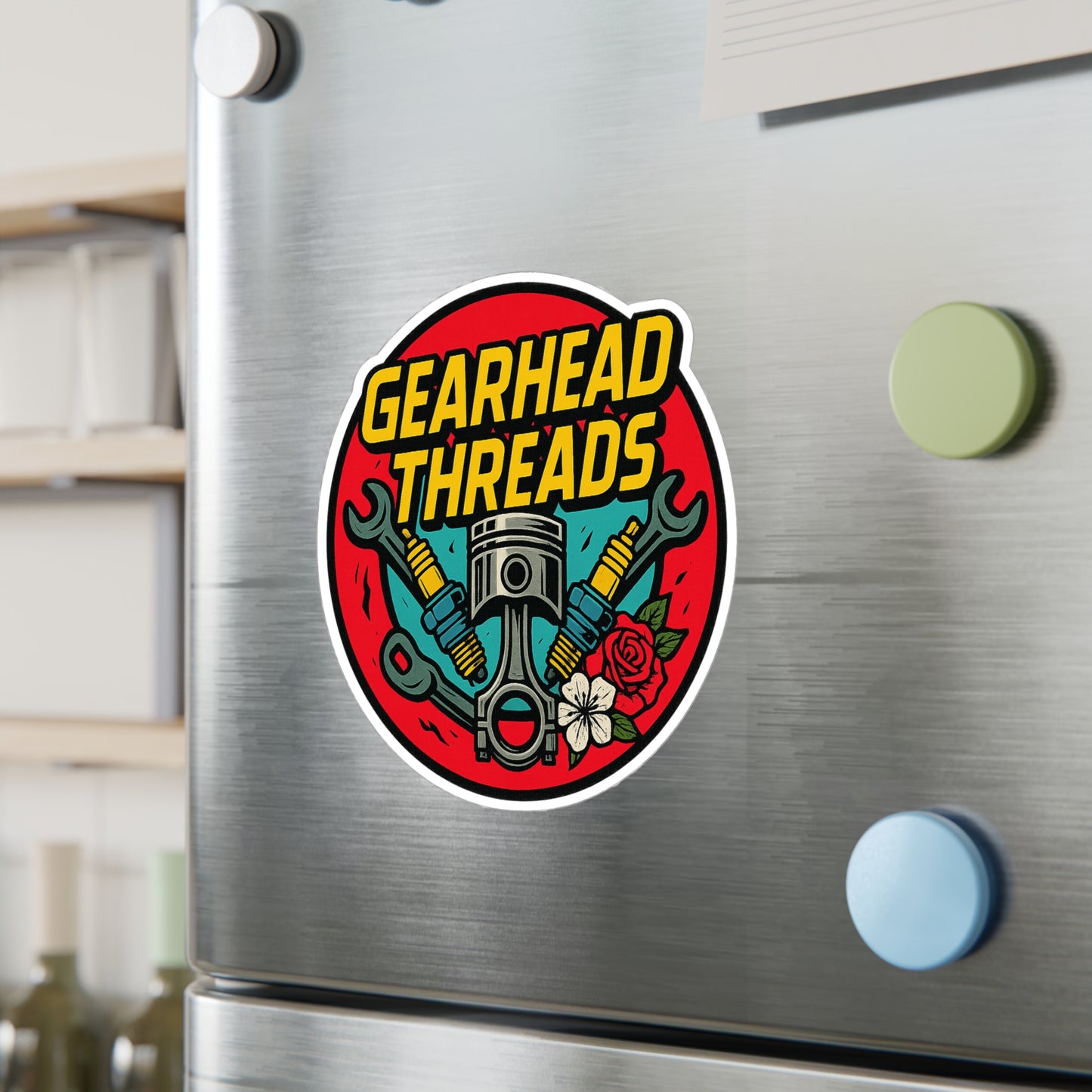 GearHead Threads Automotive Sticker