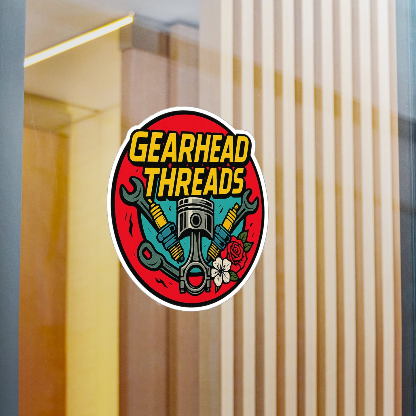 GearHead Threads Automotive Sticker