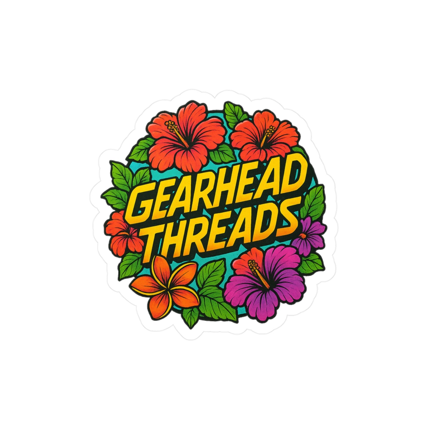 GearHead Threads Floral Sticker