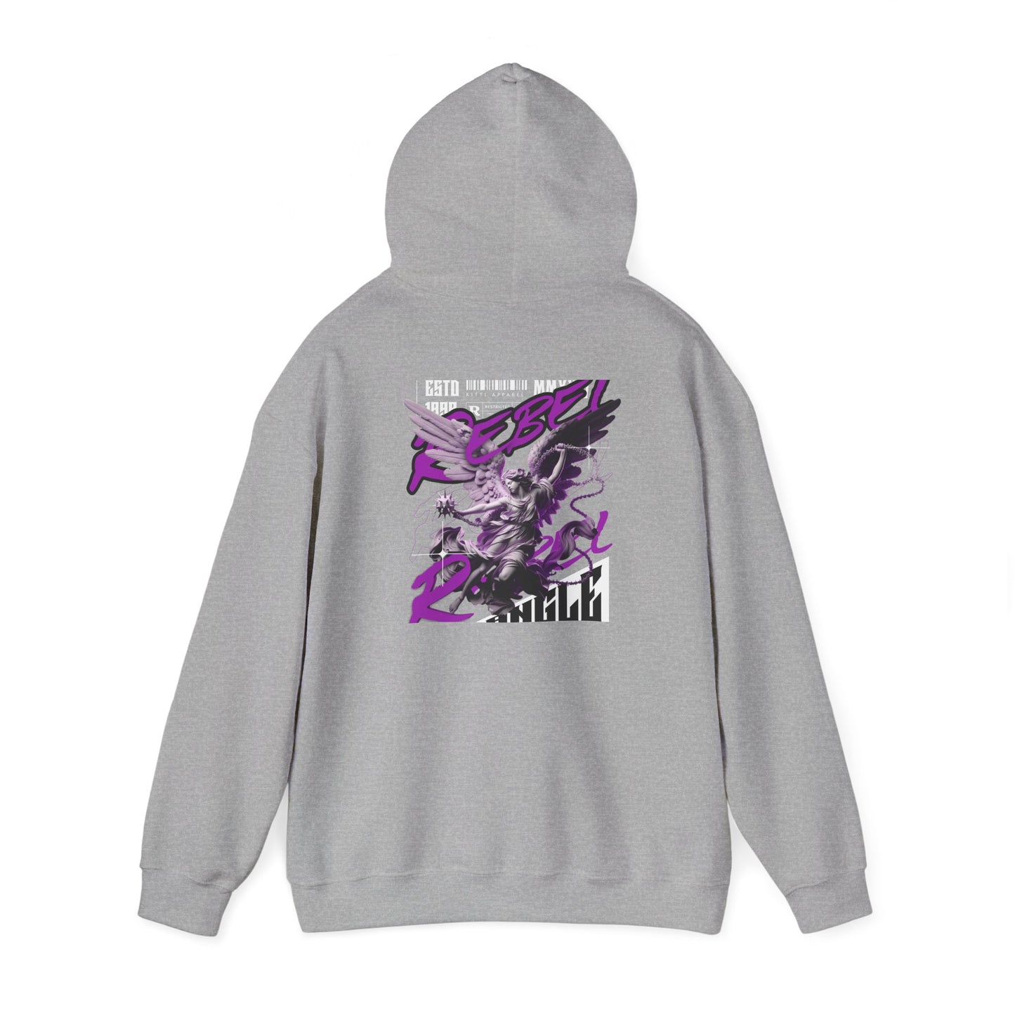 Limitless Angel Graphic Hoodie — Purple Neon Streetwear Pullover