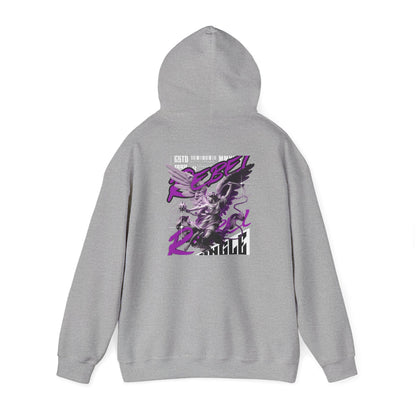 Limitless Angel Graphic Hoodie — Purple Neon Streetwear Pullover