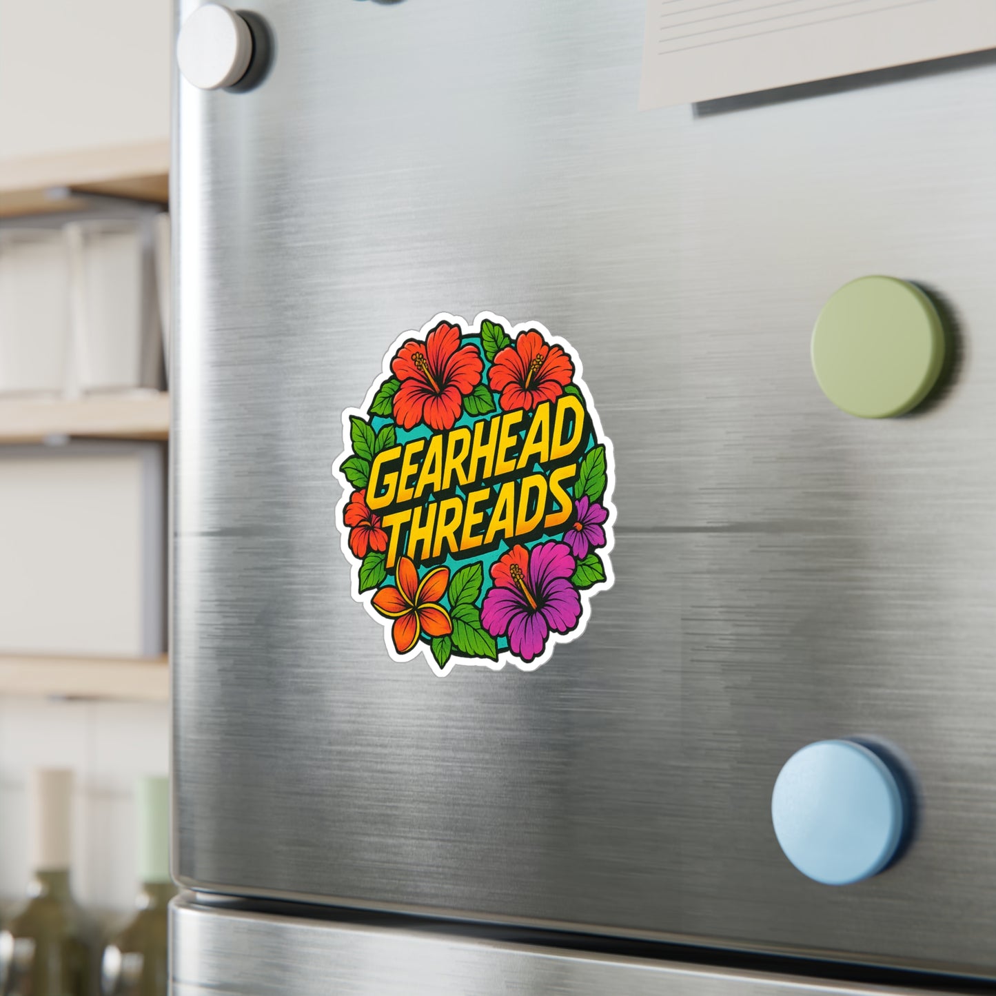 GearHead Threads Floral Sticker
