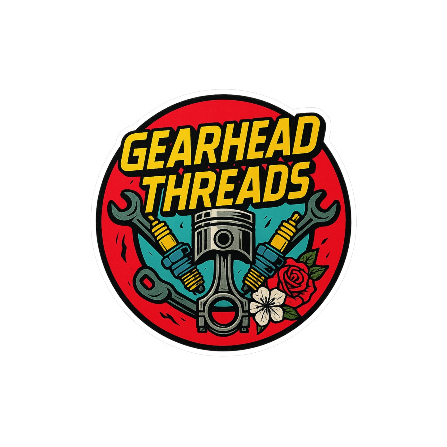 GearHead Threads Automotive Sticker
