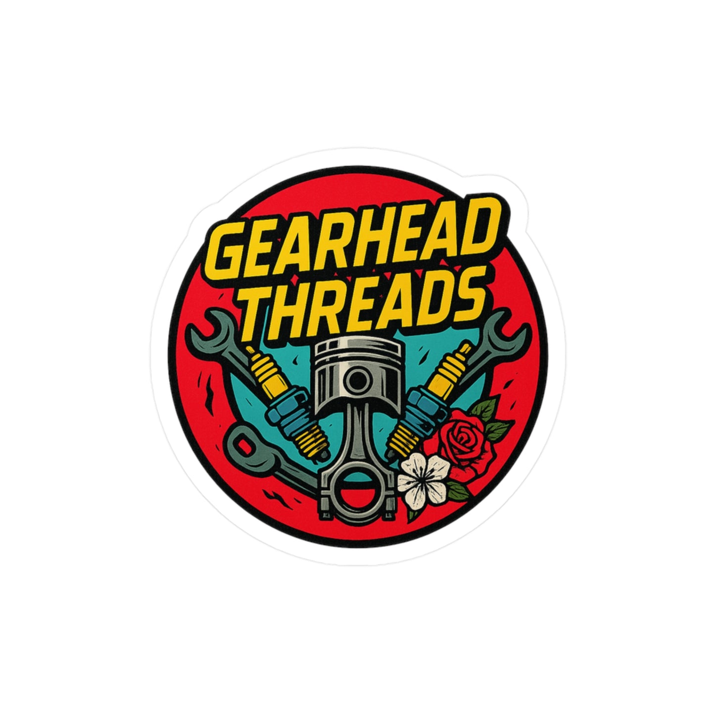 GearHead Threads Automotive Sticker