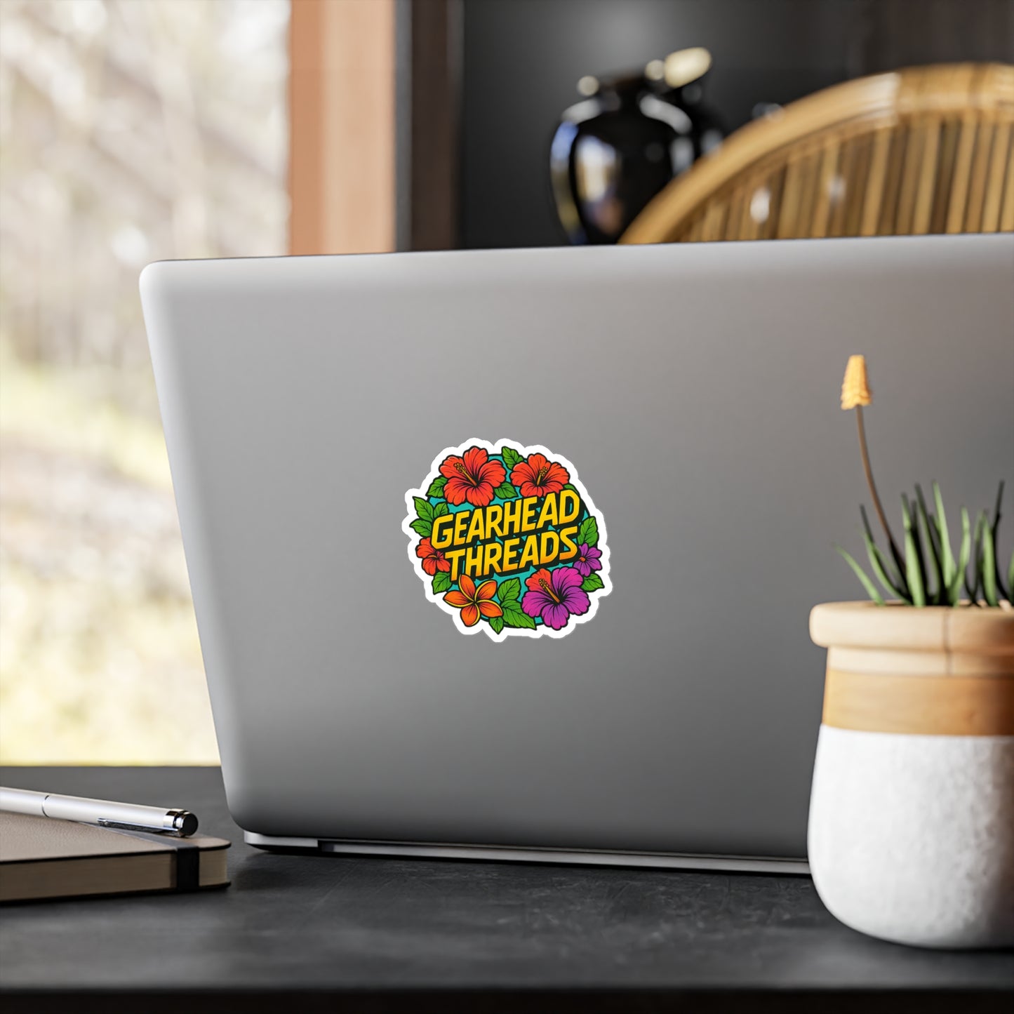 GearHead Threads Floral Sticker