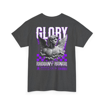 Glory Radiant Honor Tee — Angel Statue Retro Vaporwave Graphic T-Shirt