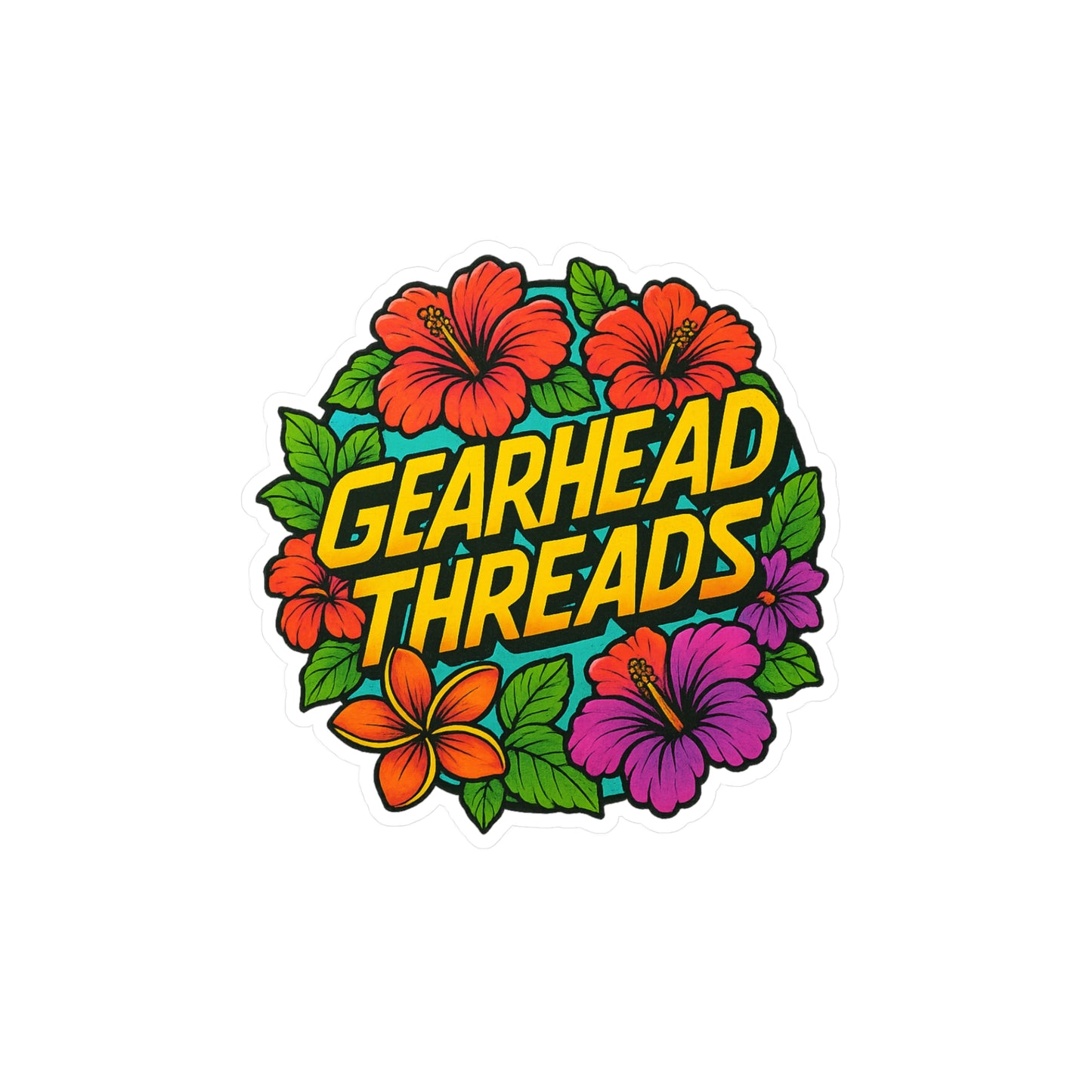 GearHead Threads Floral Sticker