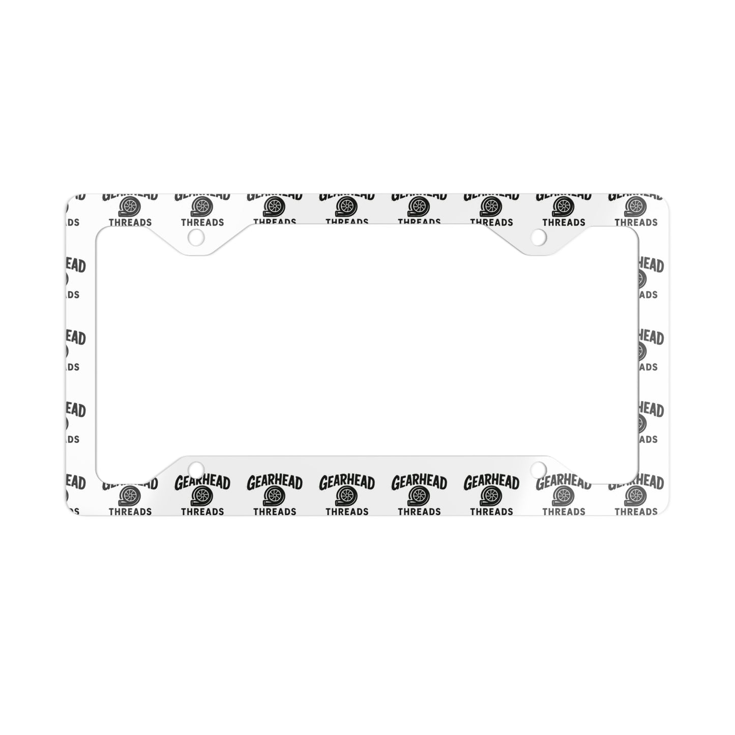 GearHead Threads Metal License Plate Frame